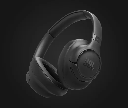 JBL Tune 730BT in Schwarz, Schrägansicht
