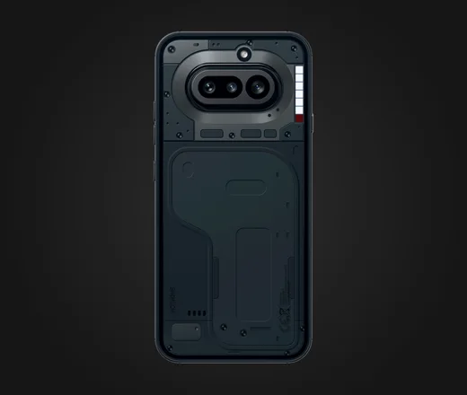 Nothing Phone (4a) in Schwarz, Rückseite