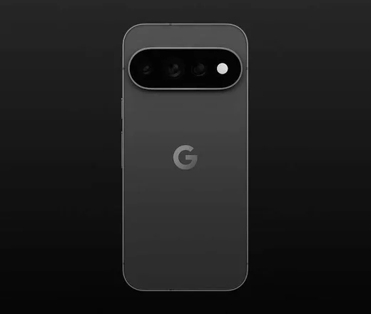 Google Pixel 11 Pro in Obsidian (Schwarz), Rückansicht mit Kameraleiste