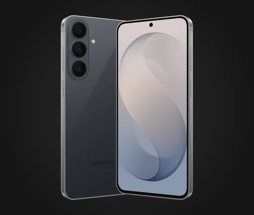 Samsung Galaxy S26 FE in Graphite, Rück- und Vorderseite